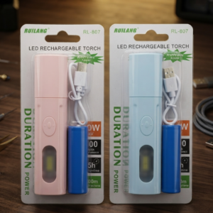 19daa0451098f26dc41e1aa7a1615900 Ruilang RL-807 LED Rechargeable Flashlight - Lighting Product Designed For Illumination And Daily Lighting Routine (Random Color)