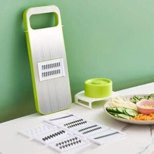 19dbd090f175b8c20b3746cba611c3b3 5 in 1 Stainless Steel Multifunctional Vegetable Fruit Slicer & Grater