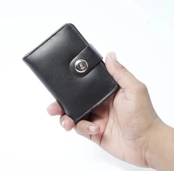 1aa54efd3600d10254db284c49afe656 Boy's Leather Wallet Black Mustard Brown Snap Closure Compact Bifold Wallet for Kids & Teens