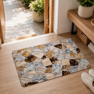 1bc5546ea4fce65374d0c25dbc5fa543 Super Absorbent Non-Slip Bathroom Floor Mat - Quick-Dry Soft Marble Stone Design 23 × 15 inch