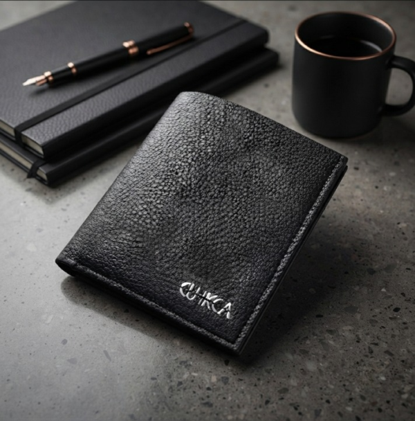 1c676ebcae6f47573a1c011d9592743f Black Cuikca Textured Leather Bifold Wallet - Fashion Accessory Designed For Personal Style And Daily Carry Routine