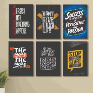 1cdcada261826b37ee64a514c2396cc6 set of 6 Motivational sticky canvas frames for wall decore / sticky phototiles
