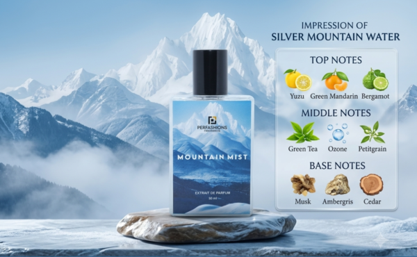 1fcb65f8a03540b7ea42c706fba8dccd Mountain Mist – Impression of Creed Silver Mountain Water | Aromatic Marine Extrait de Parfum for Men & Women | 50ml with Premium Box & Carry Bag