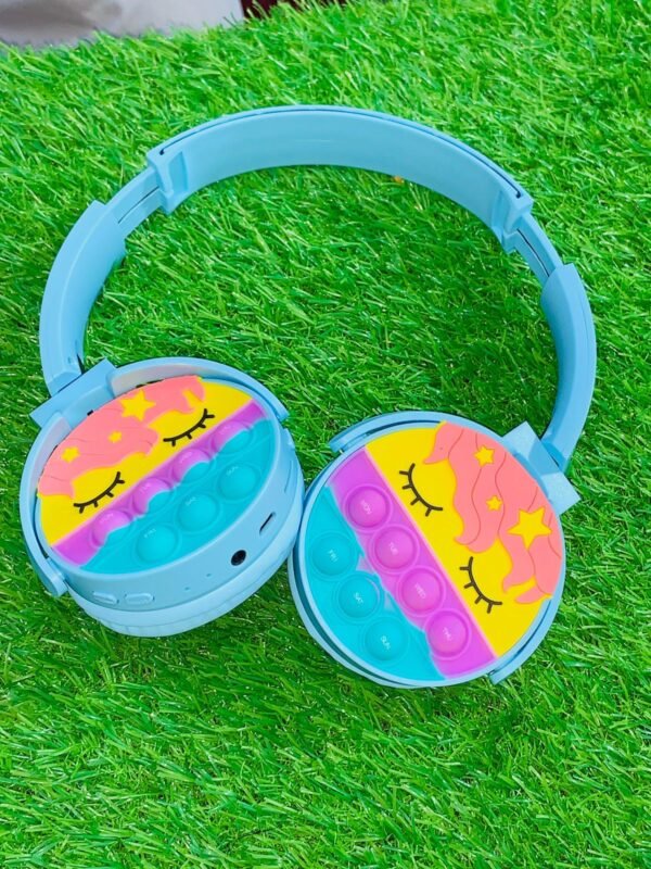2013e80eb08635b960c1f8dbfe359a47 Cute Pop It Wireless Bluetooth Headphones Foldable Headset With Memory Card Support Wired And Wireless Modes Durable Quality Comfortable Use - Without Box(Random Color)