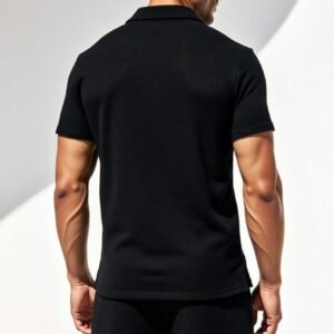 2048f4205f3fe7124feb25bc0ebd65a3 New Trendy Black Tracksuit for Men – Premium Comfortable Sports & Casual Wear Set