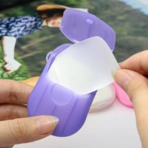 2201ac686f1f7fc70f0a97a14df88752 20Pcs Portable Disposable Soap Paper Sheets – Mini Travel Hand Washing Soap Papers for Outdoor, Camping & Hiking