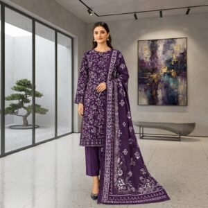 254f6070d9cf164c0a972f6ca1579ac9 SAPPHIRE - 3 Pcs Printed Lawn Suit Unstitched - Apparel Accessory Designed For Fashion Styling And Daily Wardrobe Routine
