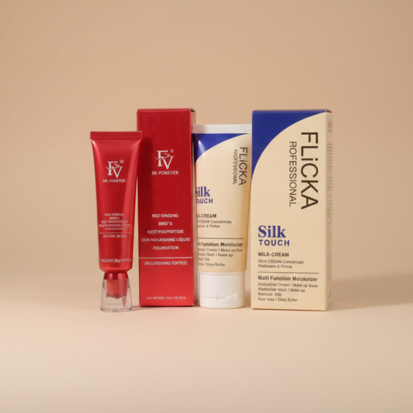 25b8fa8355ecdf01c01a5a87ad3f2193 Flicka 2-In-1 Makeup Deal – Primer (60g) + Foundation (30g) Combo