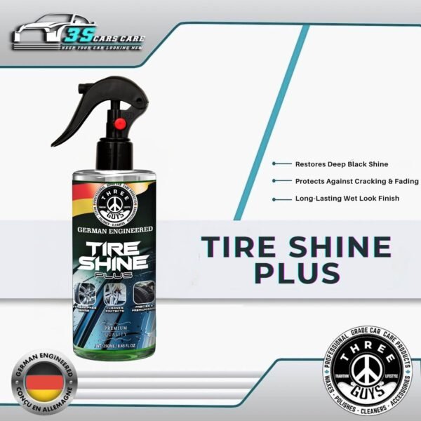26088a9f264a71c54364b811e37ce2f9 Three Guys Tire Shine Plus 250ml – Streak-Free Shine Cleans And Protects Long-Lasting Wet Look Premium Tire Care Spray