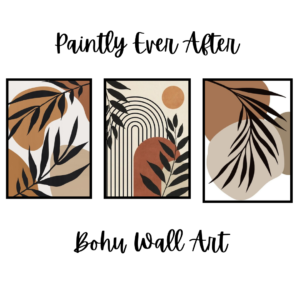 27dafe12d56b455d173377bc5c9aa5d9 Set of 3 Abstract Botanical Wall Art Frames – 8x11" MDF with Sticky Backing