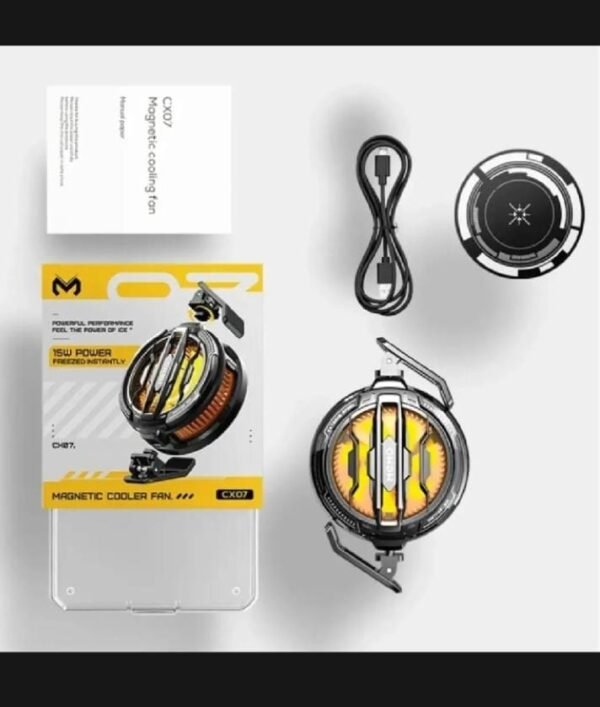 286284ec62dd748a6ad2187220126ce7 MEMO CX07 Magnetic Mobile Phone Cooling Fan 15W RGB Gaming Cooler for Android & iPhone | Silent Semiconductor Cooling Radiator for PUBG, Free Fire & COD Mobile