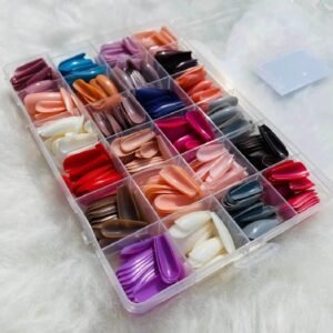 28f70c9a57638ea6cfb32e24e8402b3d 576 Pcs Artificial Nails With Free Nail Glue Made Of Abs Plastic In Multicolor