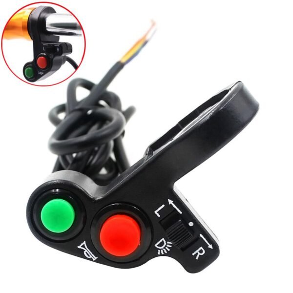298d5bd8d17adea562dcb0f83f9df220 Universal Motorcycle Handlebar Switches ON/OFF Button Connector Horn Turn Signal Lights Head Spot Light Switch