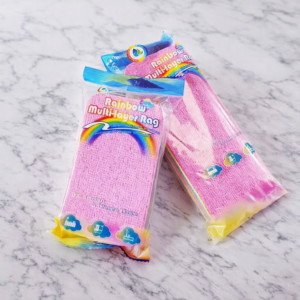 Rainbow Multi Layer Microfiber Cleaning Cloth Multipurpose Wash Rag Reusable Cleaning Towel