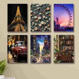 2a33e881323b982a8adc914f200c762d 6 PC Wall Art Decor Cardboard Phototiles Durable Stylish Elegant And Modern Decorative Home And Office Collection
