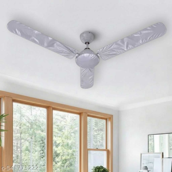 2bbe99aaabe20c549870ab22a1a15501 Dustproof Parachute Fabric Ceiling Fan Cover Set – 3 Blade Covers + 1 Motor Cover