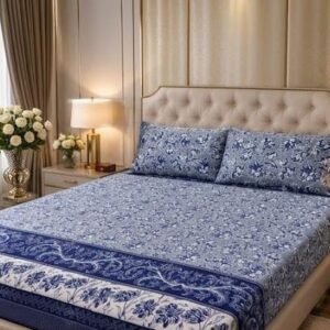 2c910152e3c76af81fb059d4c60c49c9 3D Crystal Cotton 3-piece Bedsheet Set AY0010033