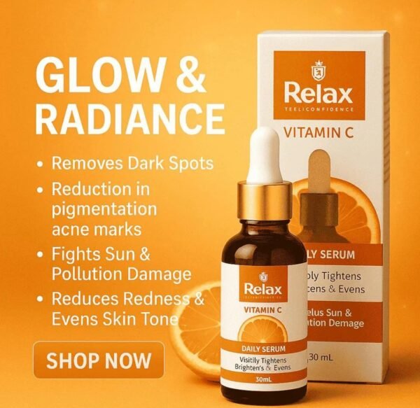 2d548101959c467273aeaf21c823c2be Relax Vitamin C Daily Face Serum – Brightening, Anti-Aging & Hydrating Formula For Healthy Radiant Skin (30ml)