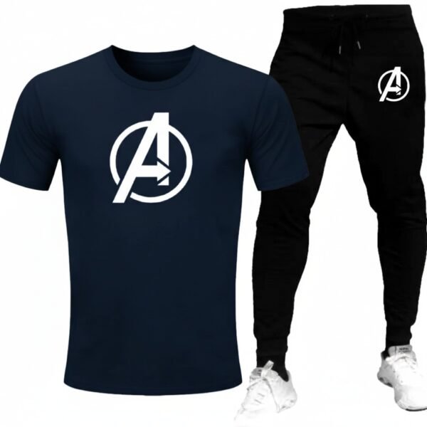 2e0f4d1ef181cd4f679d573581229dbf Stylish two Peice A Printed Round Neck Half Sleeves Casual Tracksuit Amazing And Trendy T Shirt And trouser for men and boys Gym Part Shirt And Jogging Track