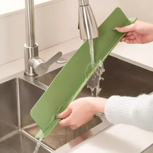 305405df8abb418907168caab8fc0020 Silicone Sink Splash Guard Flexible Water Splash Stopper with Double Suction Cups | Kitchen & Bathroom Sink Protector | 15 Inch Random Color