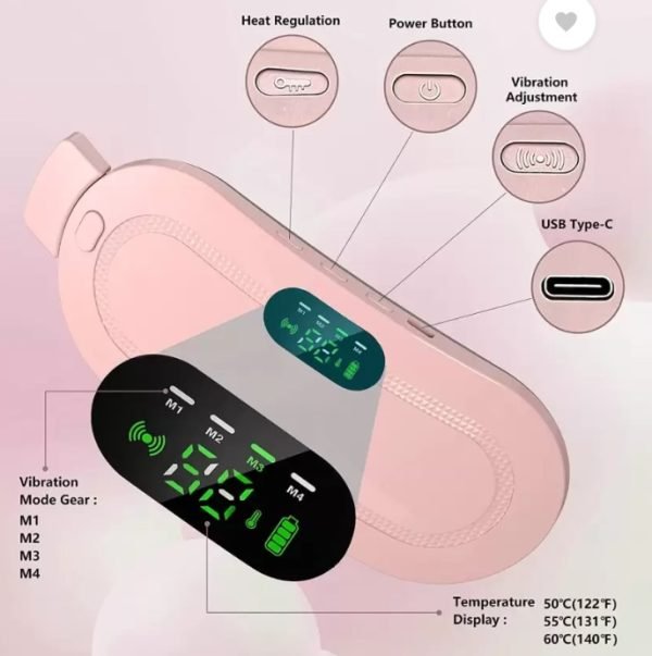 31409e8d80f428c11435b1a7f47d26b7 Heating Pad Women Period Pain Cramp Relief Belt | Portable Electric Menstrual Heating Pad With 3 Heat Levels & 4 Massage Modes For Belly And Waist Pain Relief