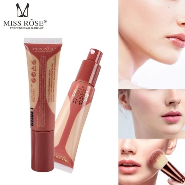 327203ea339269ba04a86ec70d827149 Miss Rose BB Cream Perfect Cover Foundation & Skincare in One – 40g | Full Coverage, Lightweight, Natural Finish – Available in Air, Ivory & Beige Shades