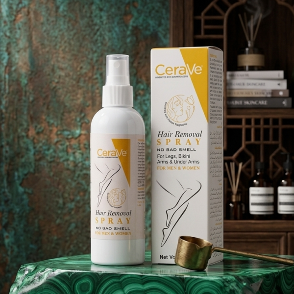 33a7b71e389f0fd875c1d7288911a26d Yellow CeraVe Hair Removal Spray - Gentle Body Hair Eliminator Smooth Skin Depilatory Formula Easy Spray Skincare Product For Men And Women - 150ML