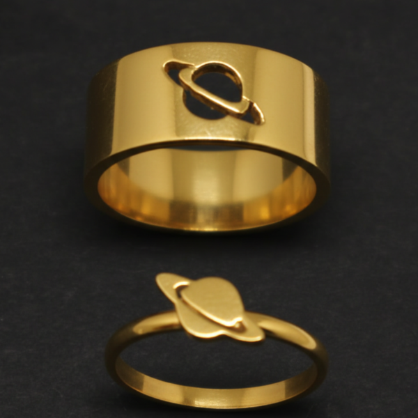 33ccf22725cde8b027ed6ad3253b637e Planet Saturn Promise Couple Rings With Elegant Design And Symbolic Meaning For Special Bond Adjustable Size