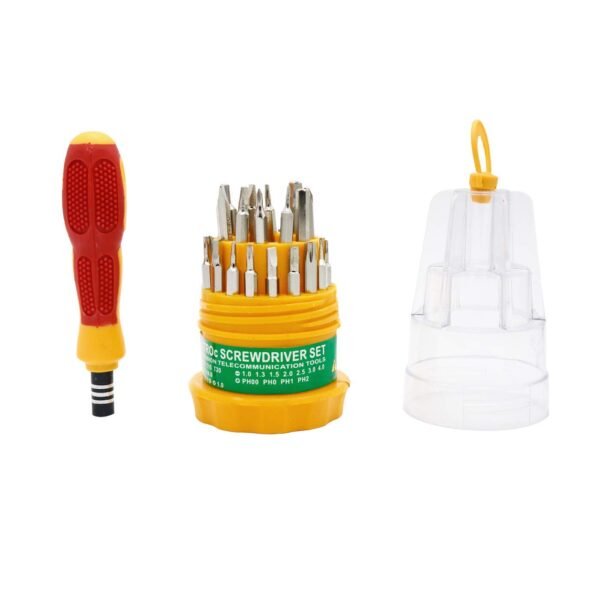 33fd45c6caf20beb1d56ddb58f7671e3 31-Piece Stainless Steel Screwdriver Set – Durable Silver Tool Kit (Made in China)
