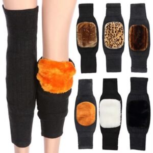 Unisex Women Men’s Cashmere Wool Knee Brace Pads | Winter Warm Thermal Knee Warmers Velvet Knee Protector (Random Color)