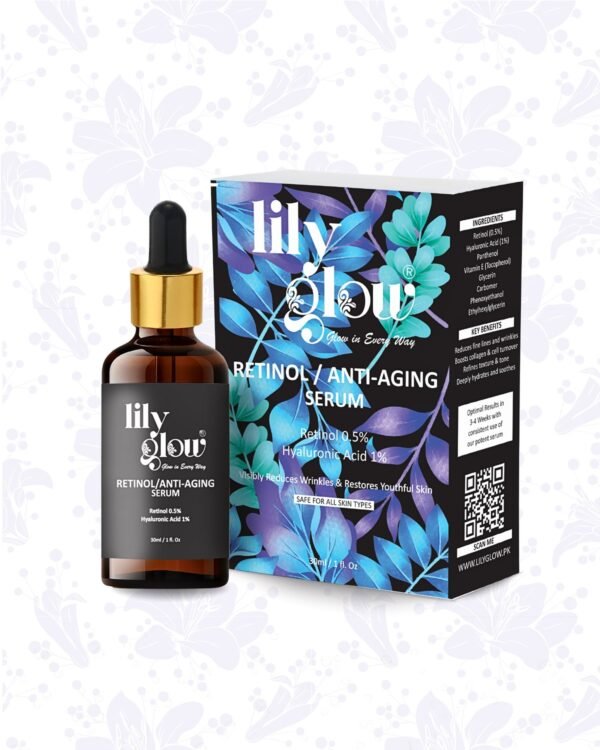 3569f6d339b286486b04e9fc7b72ee7d Lily Glow Retinol Anti-Aging Serum for Face – Wrinkle Repair, Skin Tightening & Night Care (30ml)