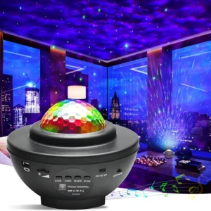LED Night Light Starry Sky Projector with Bluetooth Speaker & Remote
