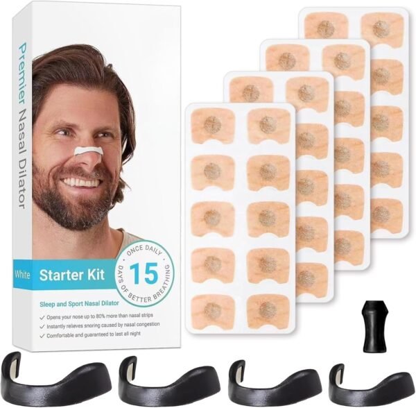 37fd563962cddd69915c4ede00c56a7d Premier Nasal Dilator White Starter Kit – Sleep and Sport Nasal Dilator for 15 Days of Better Breathing & Snoring Relief