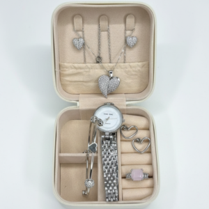 380a3f9402c6c6f533bab42c9f3216c4 Elegant Heart & Stone 5-Piece Women’s Jewelry Gift Set ~ Imported