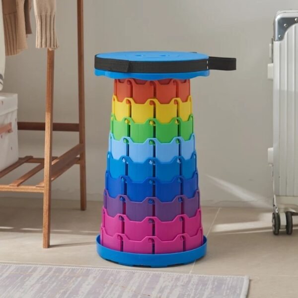 38e8028148ab74c8840c8c11d7f41728 Portable Telescopic Stool Lightweight Collapsible Folding Seat For Camping Fishing Hiking And Outdoor Activities With Adjustable Height (Random Color)
