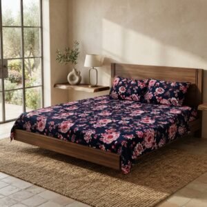 38fc8caef92ba33d78b792a3883b9a67 3D Crystal Cotton 3 Piece Bedsheet Set Premium Fabric Lifetime Guarantee Includes Bedsheet And Pipping Pillow Covers AY0010021