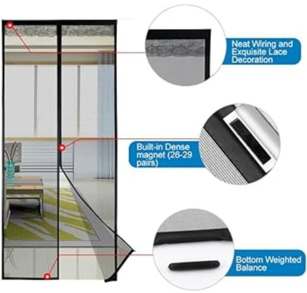 3a521444fda418f6d2341bf33594ff37 Magnetic Mosquito Mesh Door Net – Hands-Free Automatic Closing Insect Screen