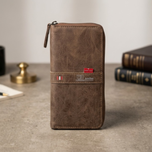3acb989e7bc6e5f181a0a81c44e4bcff MR Leather Wallet with Zipper | Premium Men's Leather Wallet | Multi-Card Holder | Cash & Coin Pocket | Secure Zip Closure