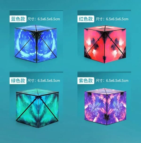 3bbdba3317220c007212eb1ef3552804 3D Flip Magnetic Magic Cube Puzzle Game Variety Geometric Changeable Cube Anti Stress Fidget Toy For Kids Gifts (Random Design)