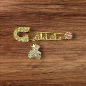 3d2bad6b912d7db67fd012d7ea32d0ad Mashallah Safety Pin with Rhinestone Bear Charm – Islamic Baby Gift & Protection Accessory