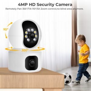 3efb00a82df369b4b89c3f0ef647af3e BRANDED SPEED-X N9-2 ULTRA HD 8K Camera, Smart 4MP Dual-Lens Wifi Security Camera 2+2 Wifi Double Lens Auto-tracking Tow Way Audio Ir Night Vision Camera