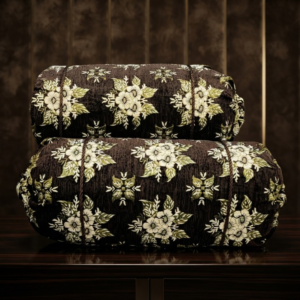 409c23d12a4dd357b0349ea67d1b2ce2 Luxury 2 Piece Soft Velvet Jacquard Gol Pillow Cover Set 36 x 17 Easy Washable Color Fast Brown Floral Design