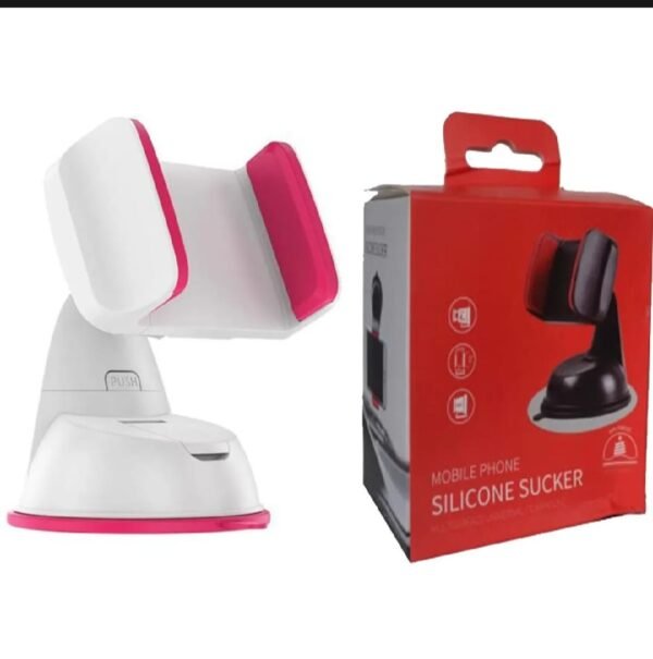 41dd855a0055b8b79cecbbd6dc985405 360° Rotation Universal Car Phone Holder – Dashboard & Windscreen Suction Mount Stand | Silicone Suction Cup Phone Bracket (Random Color)