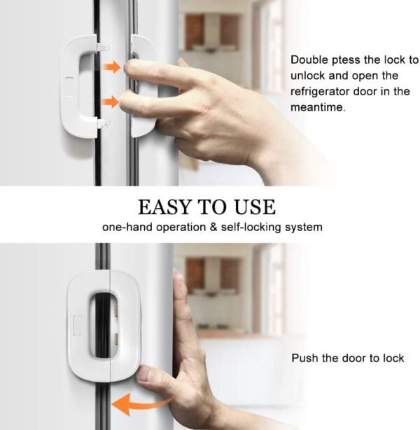 41ebfe7ec9b4b2c47198f318d6016660 Child Safety Refrigerator Lock - Double Press Secure System