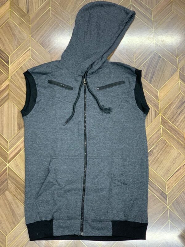 4586db8b449221ba277961853dd51279 Premium Men's Sleeveless Tech Hoodie Vest | Full-Zip, Jersey Fabric | Ultimate Activewear for Gym, Running, and Layering Comfort