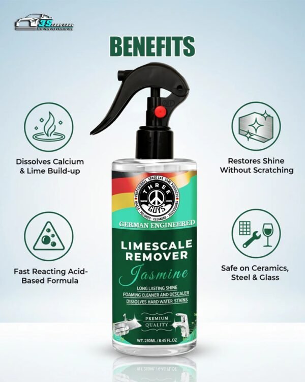 45d3c8acffd1f5ee401df2d40510f6a2 Limescale Remover – Foaming Cleaner & Hard Water Descaler | THREE GUYS - German Engineered (250)