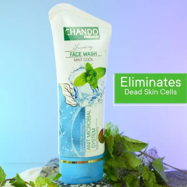 463c73d919204d29ccf337160d7d2df8 CHANDO Naturals Foaming Face Wash Mint Cool – Anti-Microbial Daily Cleanser for Oily & Acne-Prone Skin (100ml)