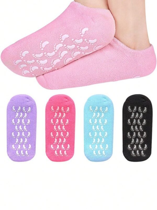 4670629f34d96832bd8d27f5b4b54aa3 Spa Gel Moisturizing Socks Anti Slip Heel Care Socks For Dry & Cracked Feet – Multi color