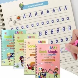 China Imported Sank Magic Book 4pcs With Refills & Pen | Kids Practice Book | Educational Tracking Books For Kids