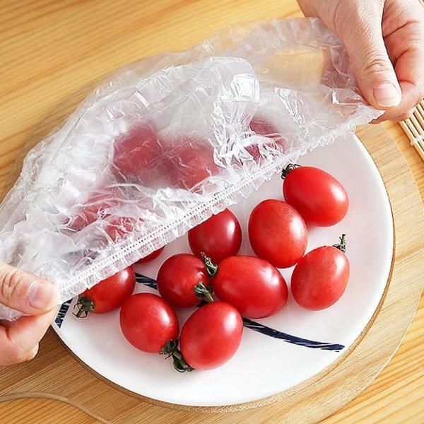 100 Pcs Disposable Food Cover Plastic Shopper Bags | Hygienic, Lightweight & Multi-Purpose